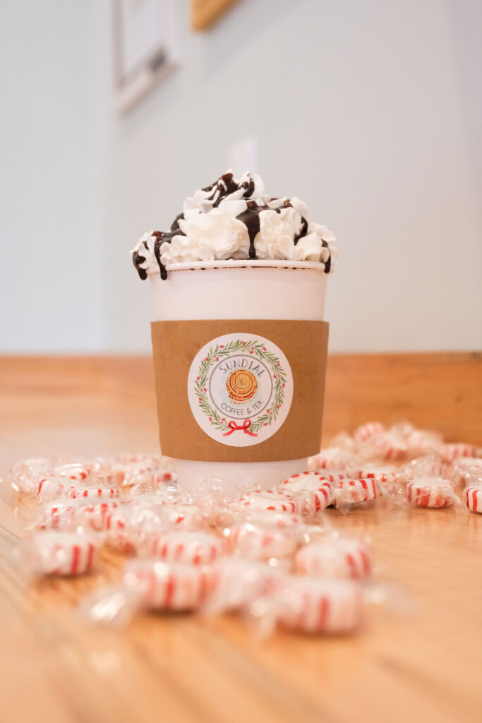 Sundial peppermint drink for Christmas Menu
