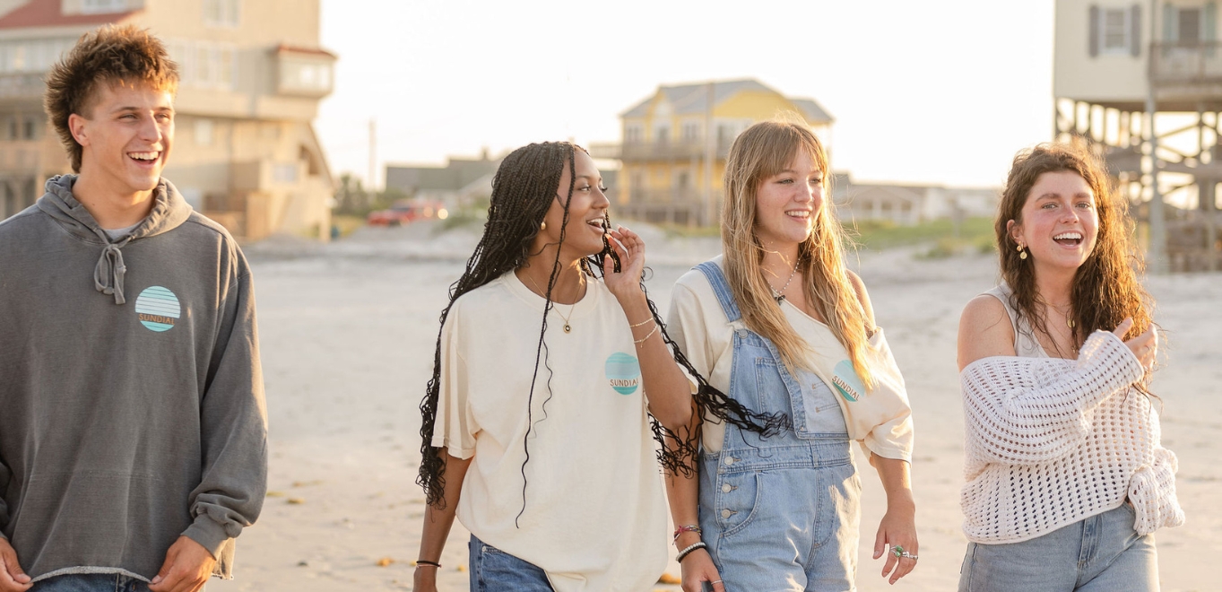 Sundial baristas on the beach